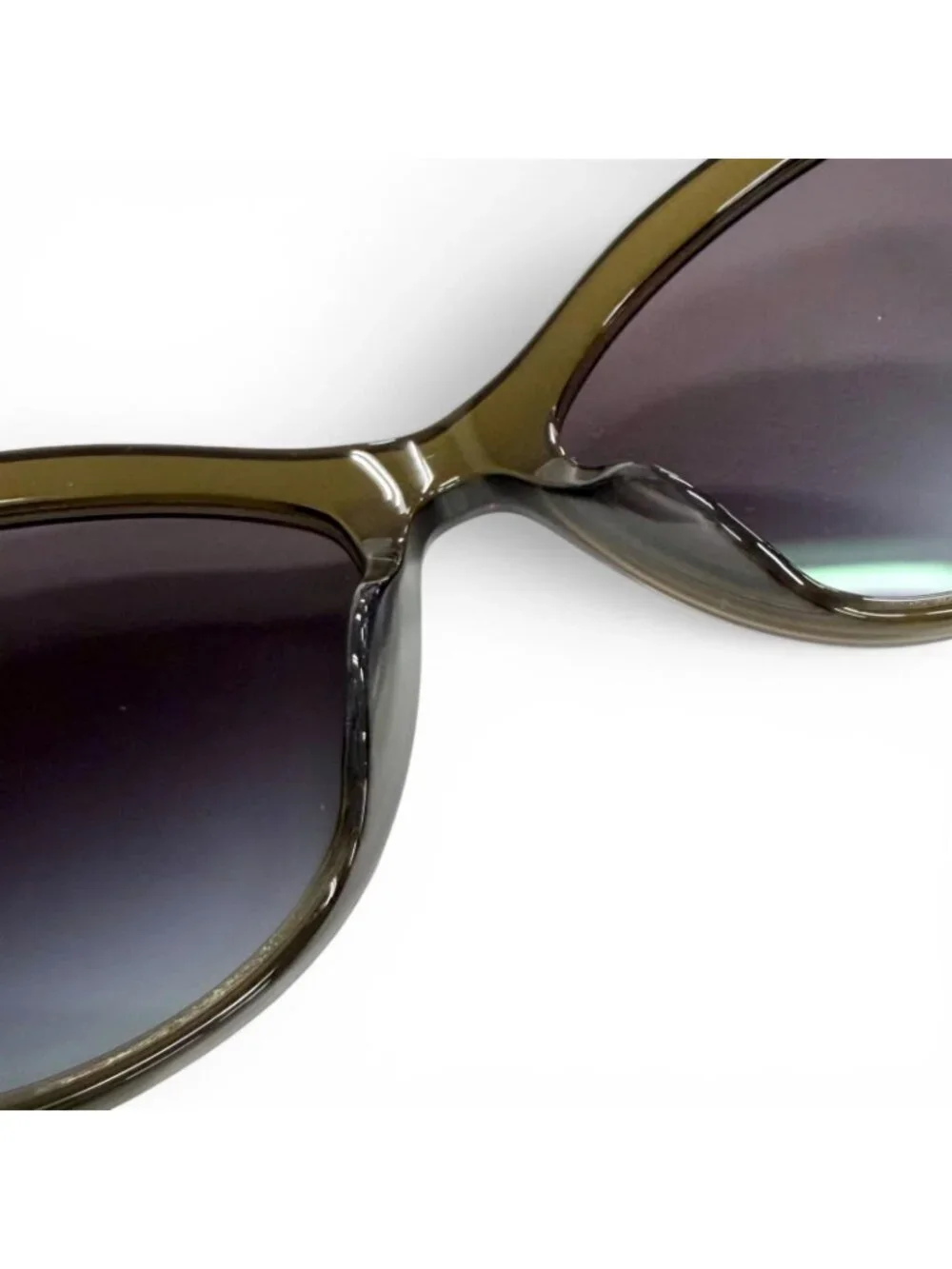 Chanel CC Logo Linen Rope Cat Eye Gradient Lens Sunglasses Khaki Eyewear